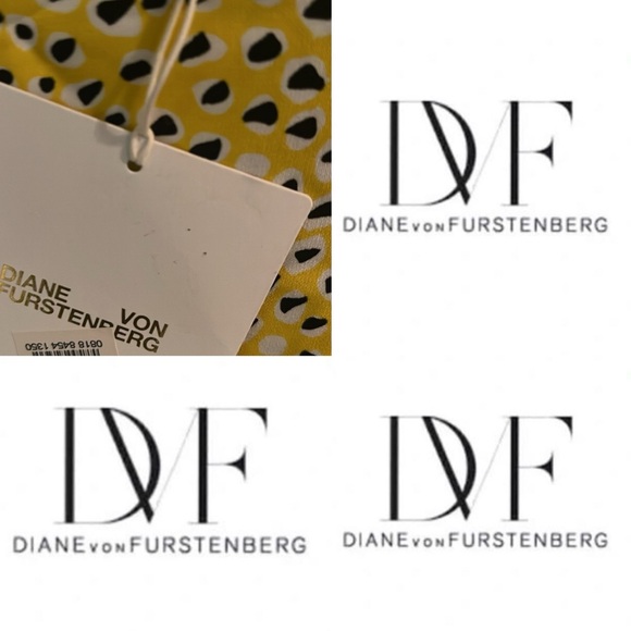 NWT💕 Diane Von Furstenberg Arlow Dress Dot Snake Goldenrodd Multi Size L - Picture 10 of 10